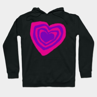 Pink Purple Hearty T-Shirt & Tees Hoodie